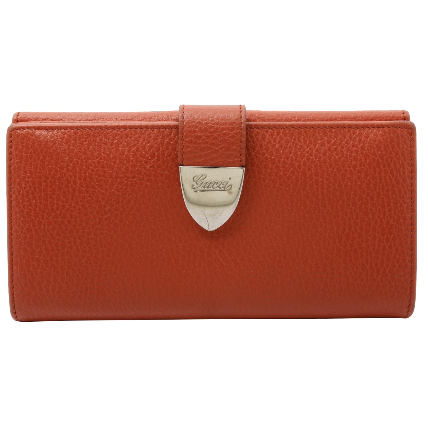 Red Leather Long Wallet