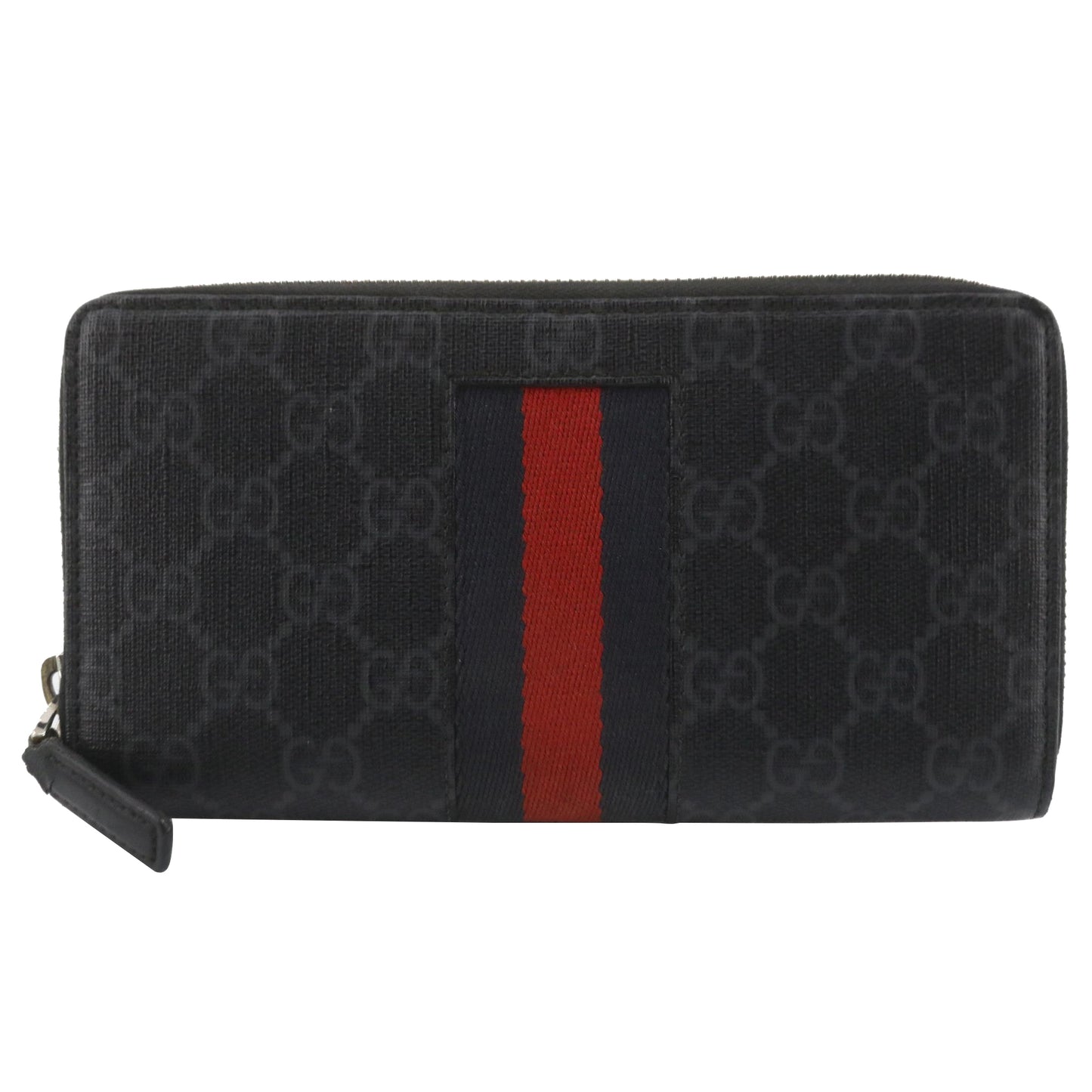 Black GG Supreme Long Wallet