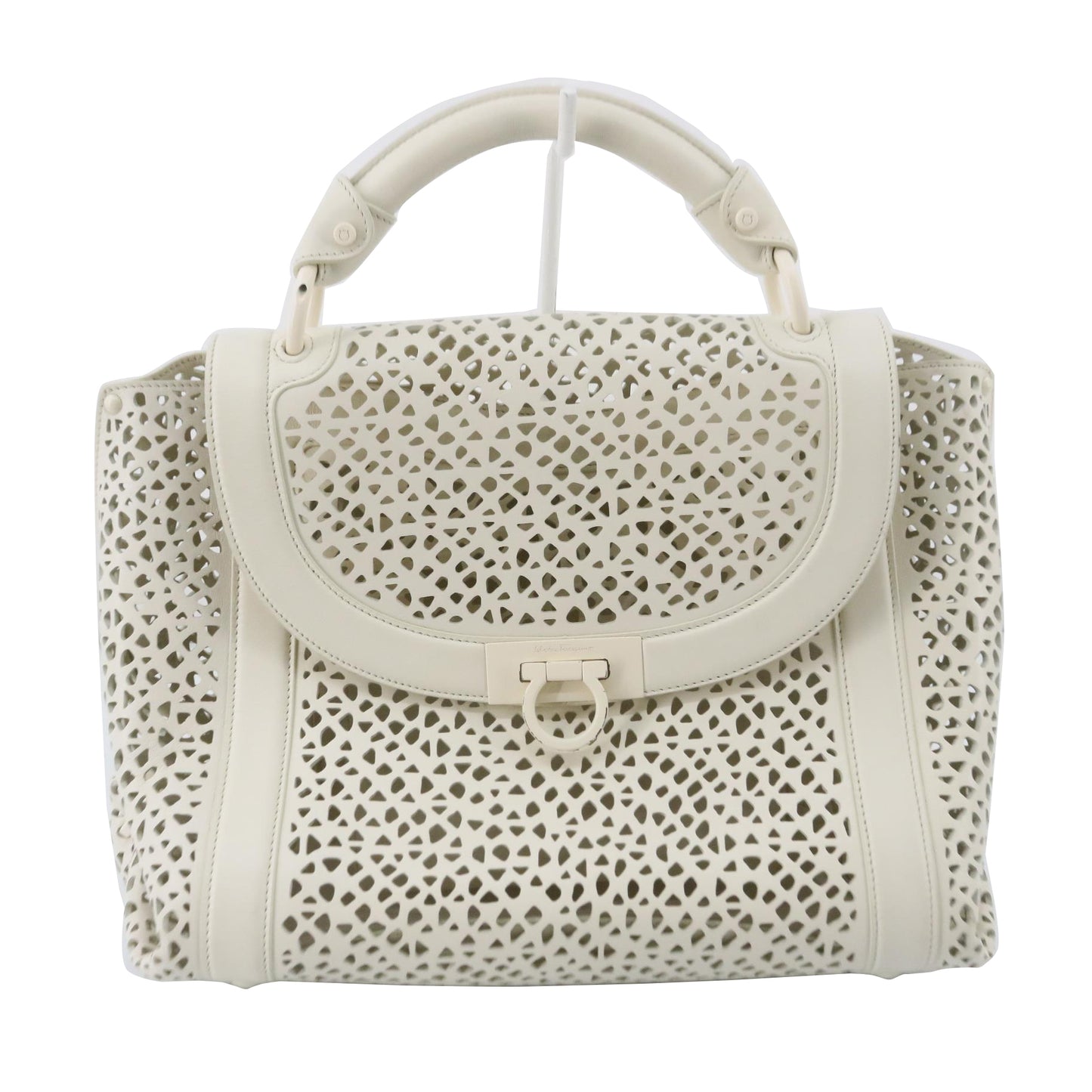 White Gancini Handbag