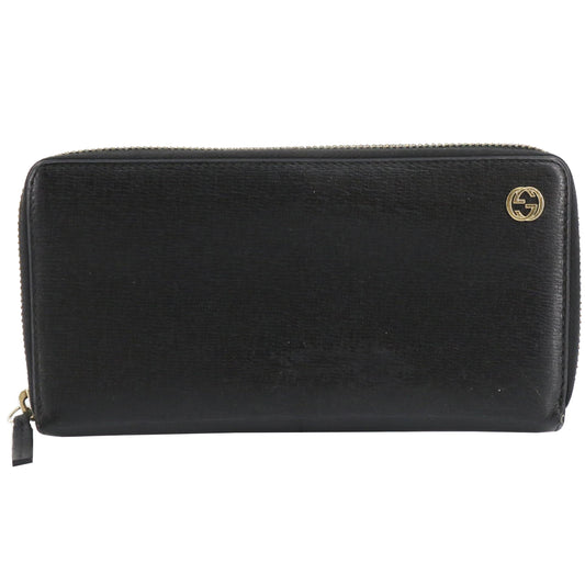 Black GG Marmont Long Wallet