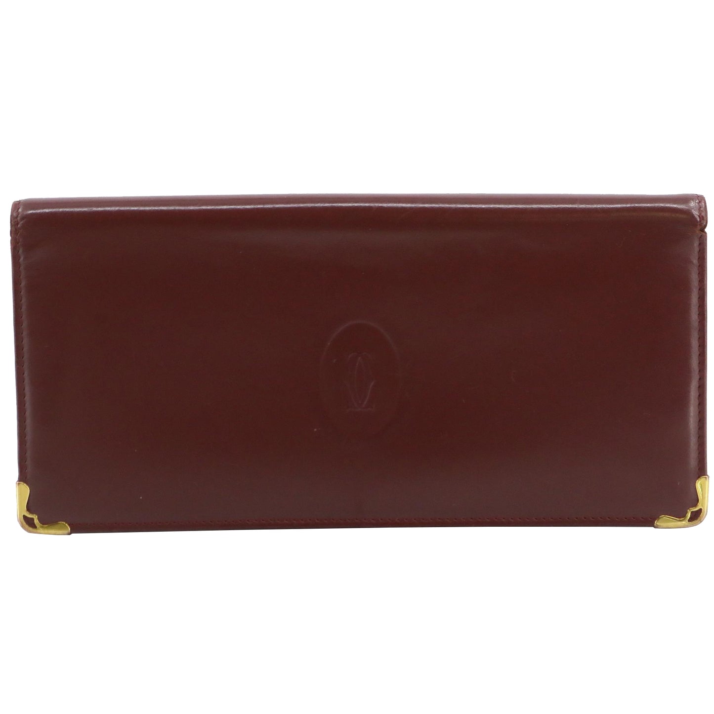 Bordeaux Leather Long Wallet