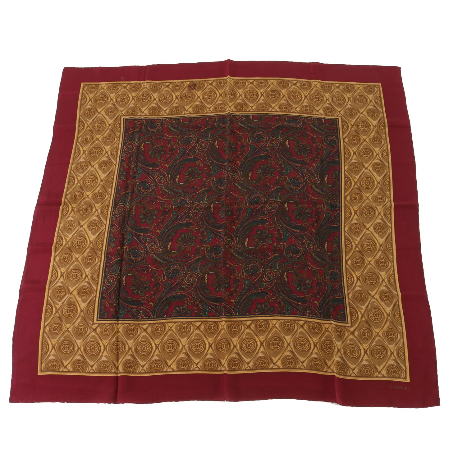 Burgundy Silk Scarf