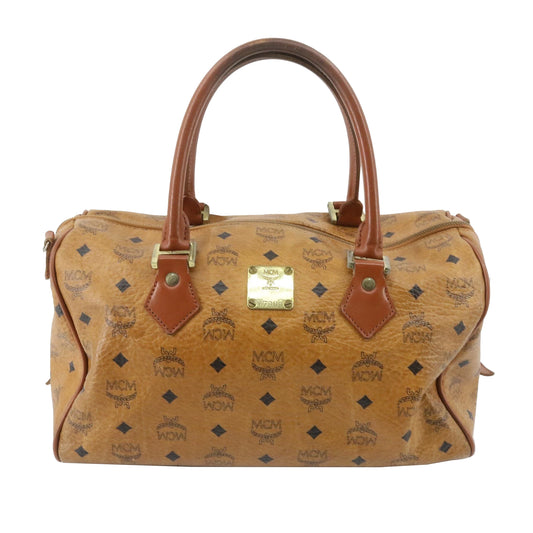 Brown Visetos Boston Bag