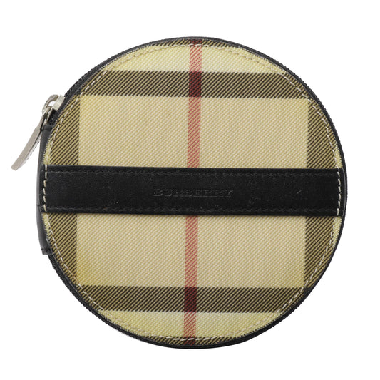 Beige Nova Check Coin Case