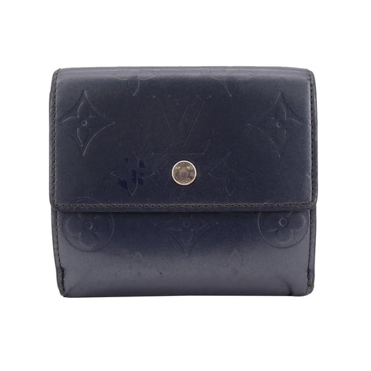 Monogram Matte Blue Elise Wallet