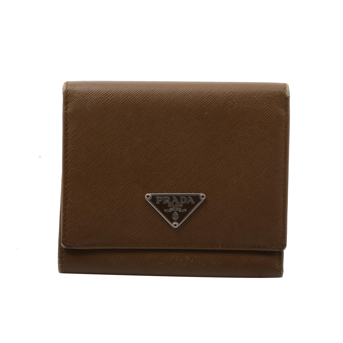 Brown Leather Tri-Fold Wallet