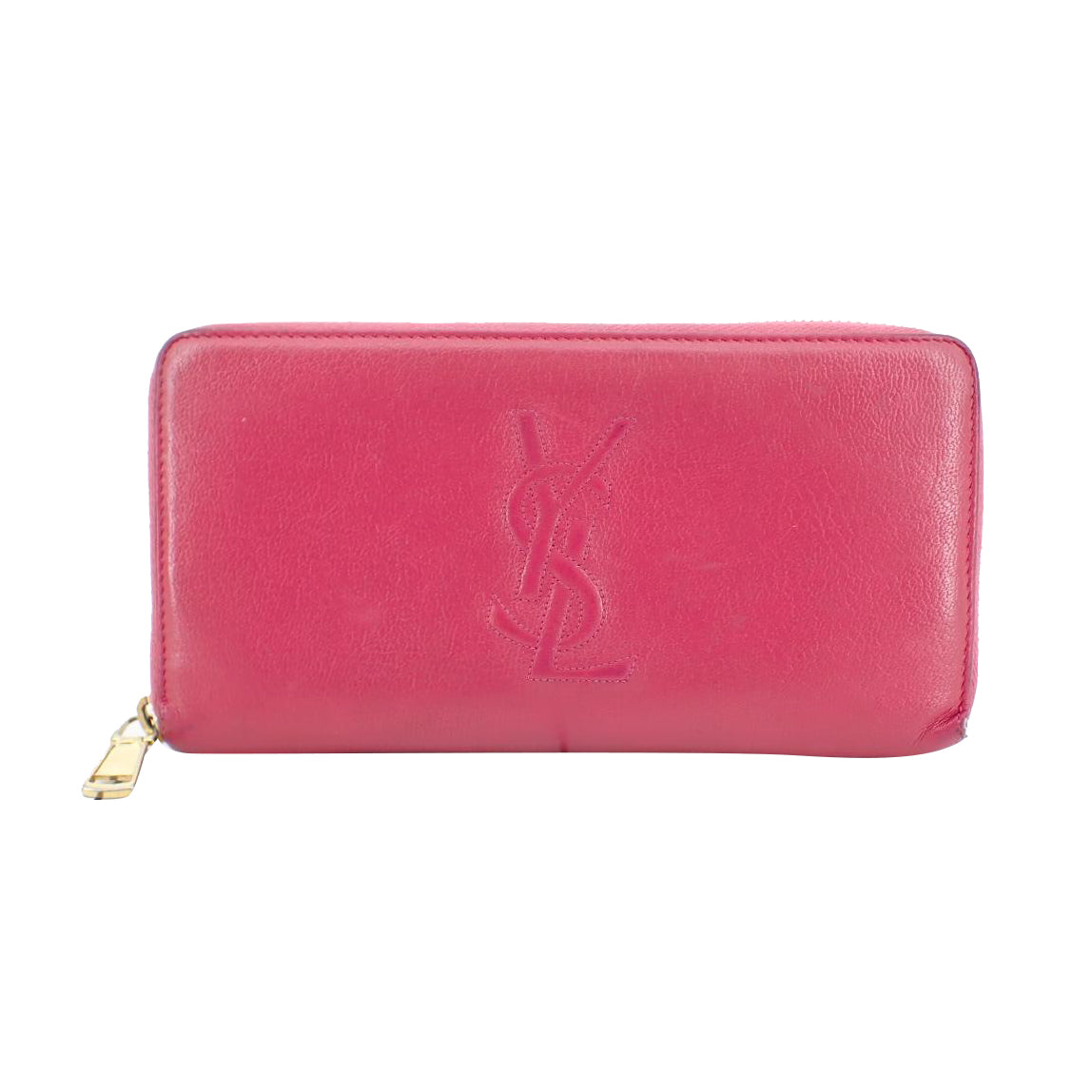 Pink Leather Zippy Wallet