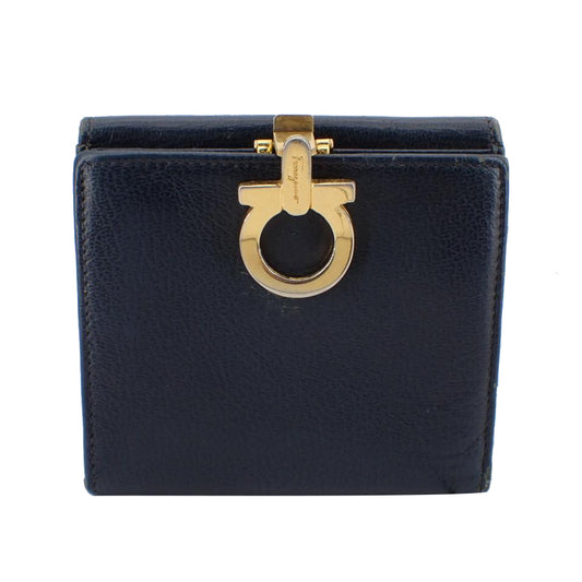 Blue Gancini Bi-Fold Wallet