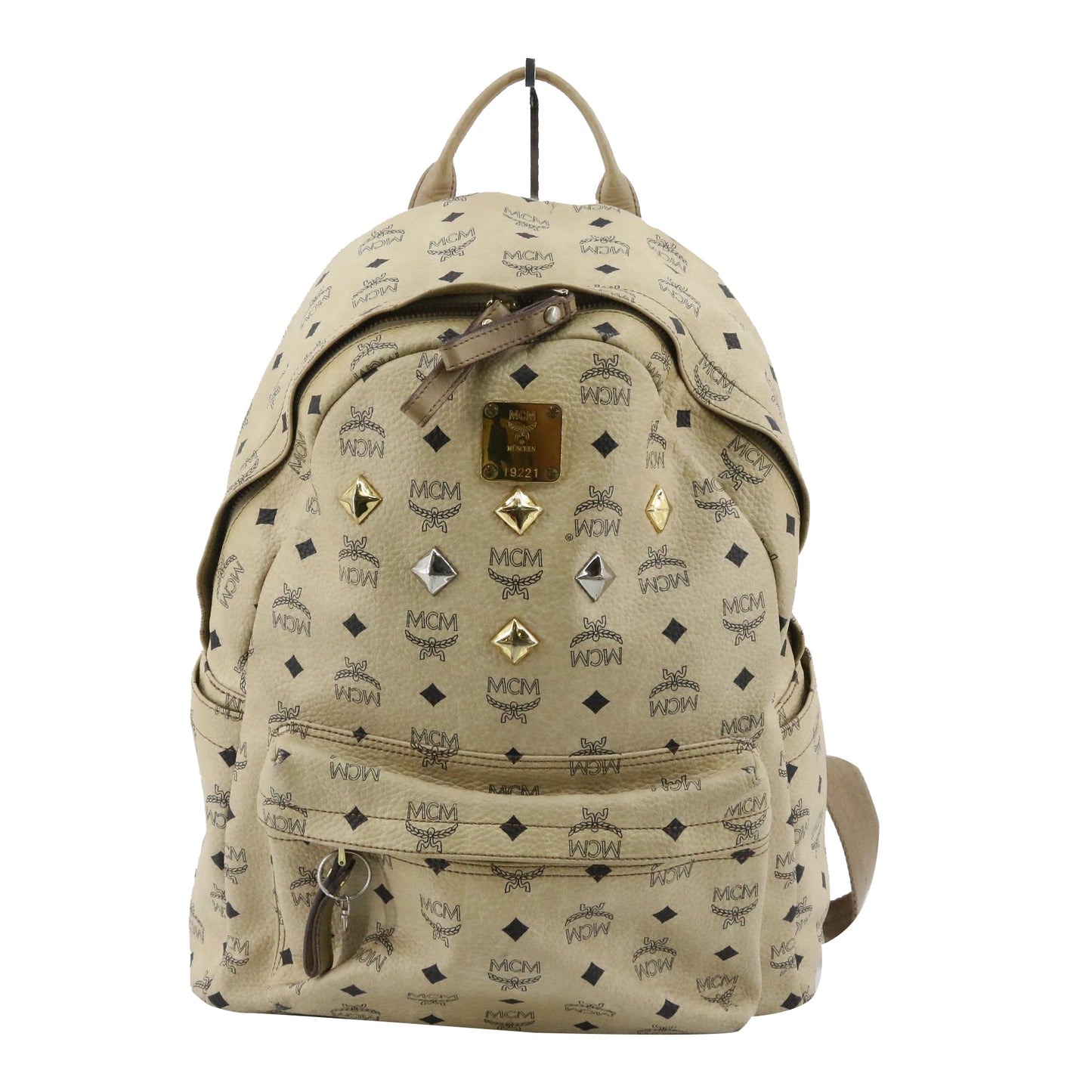 Beige Visetos Backpack