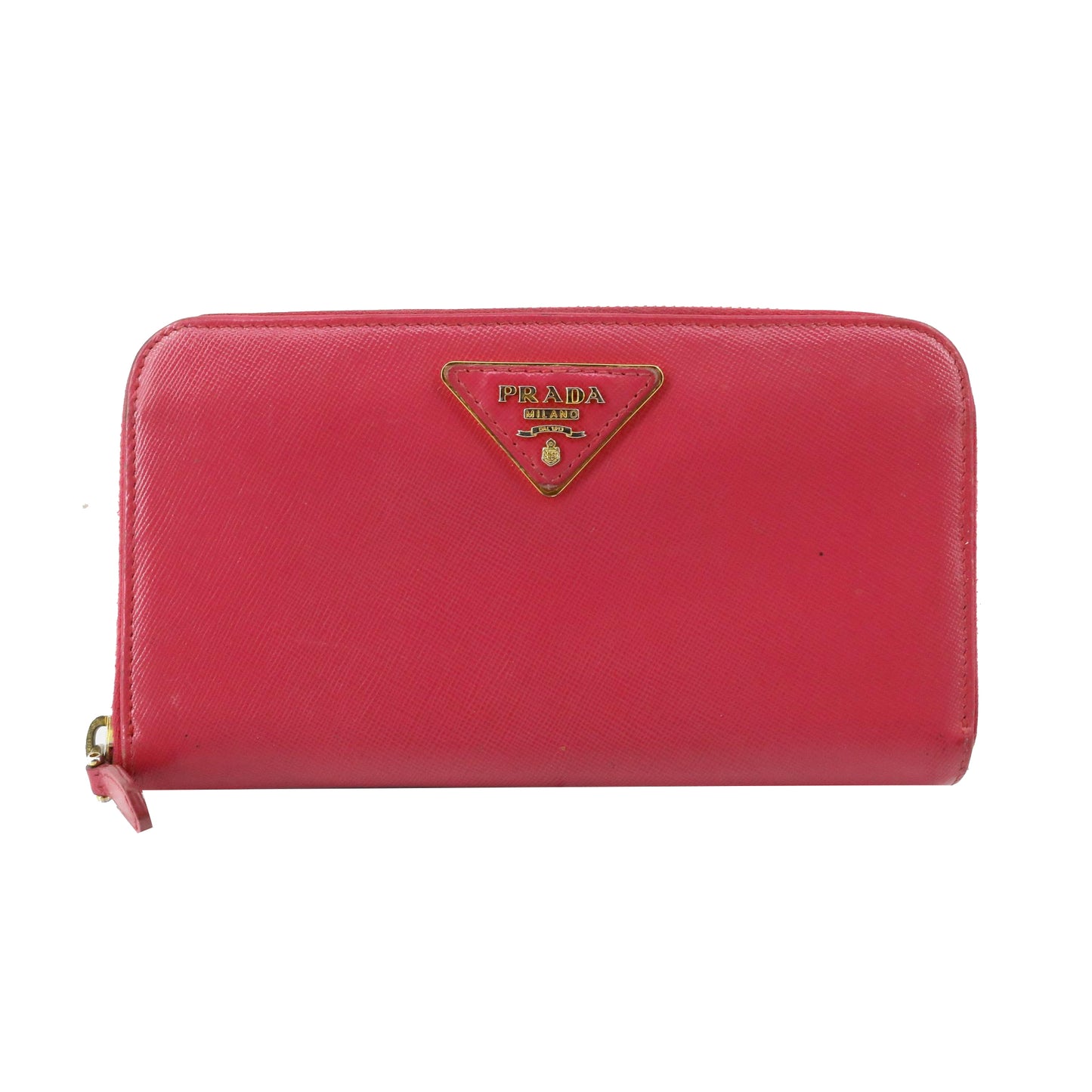 Pink Saffiano Zippy Wallet