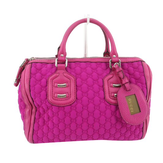 Pink Nylon Mini Boston Bag