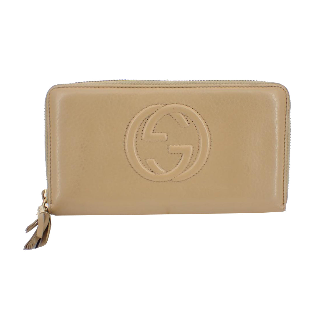 Beige Soho Zippy Wallet