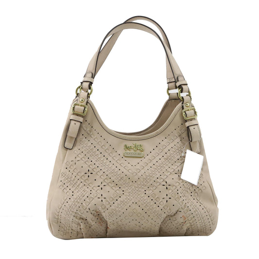 Beige Signature Shoulder Bag