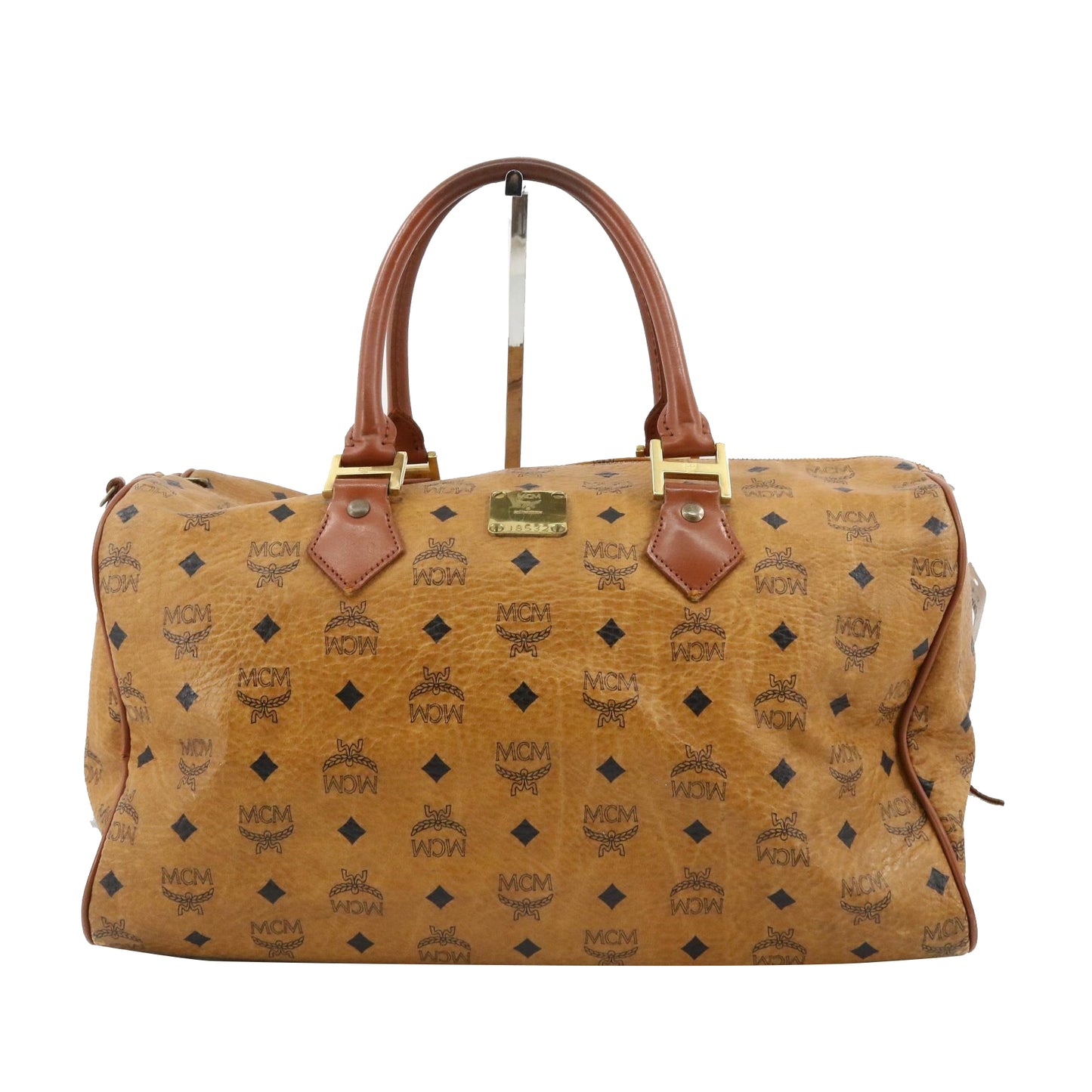 Brown Visetos Boston Bag