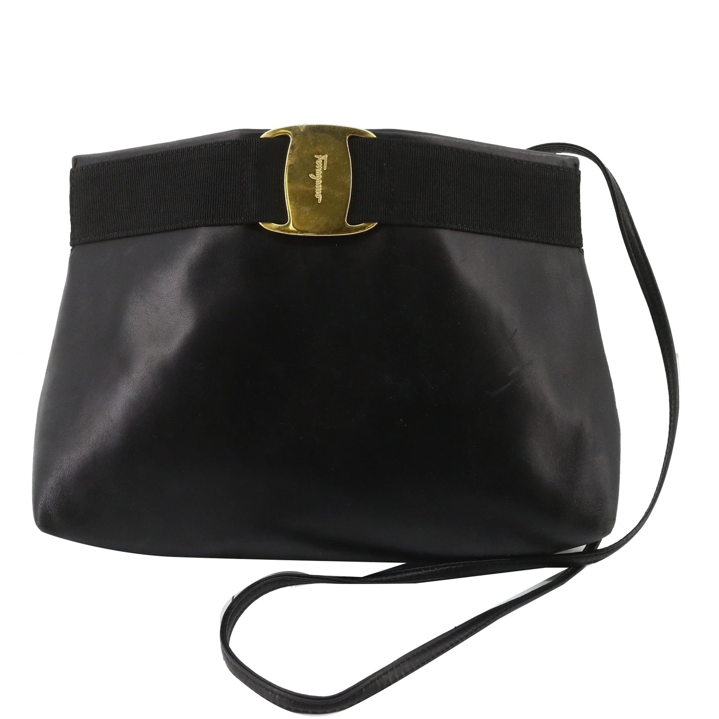 Black Vara Leather Shoulder Bag