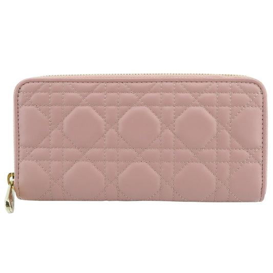 Pink Leather Zippy Wallet