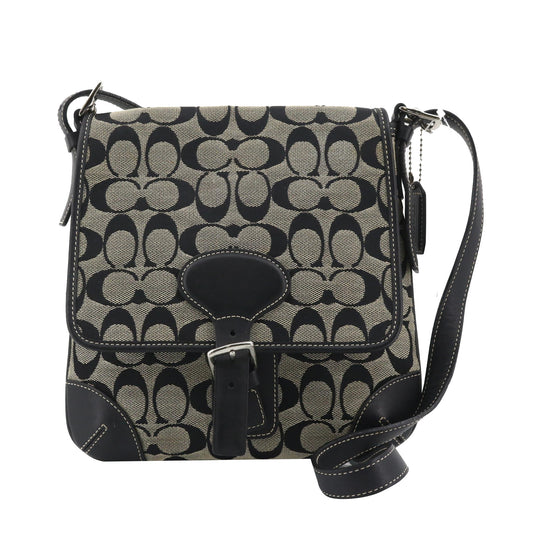 Black Signature Shoulder Bag