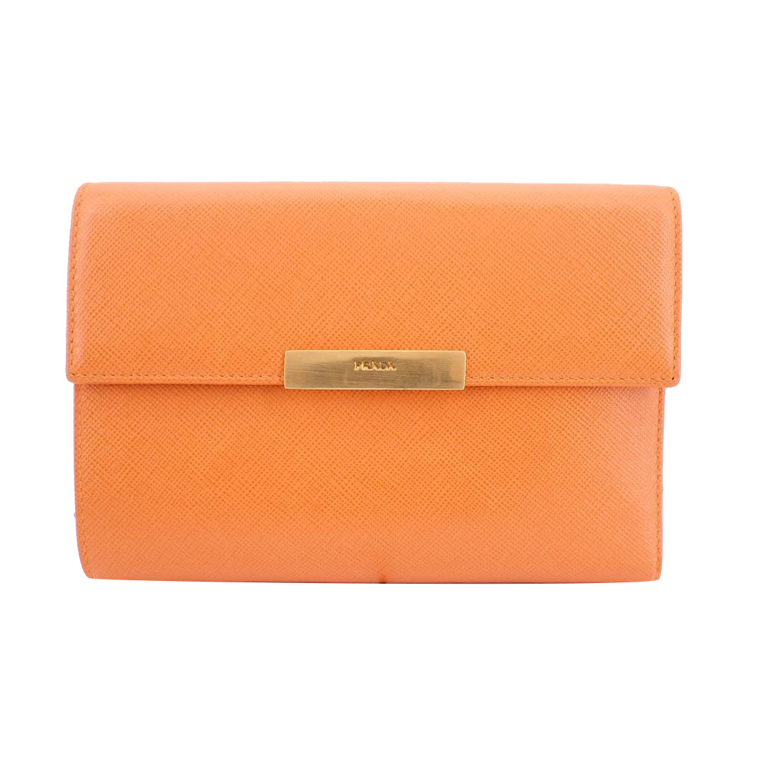 Orange Tri-Fold Wallet