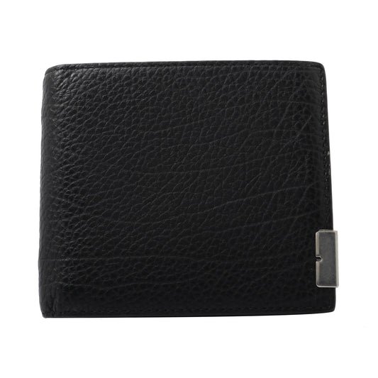 Black Leather Bi-fold Wallet