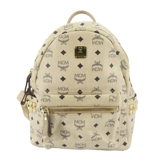 Beige Visetos Backpack