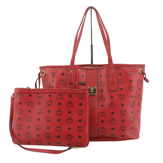 Red Visetos Tote Bag w/ Pouch