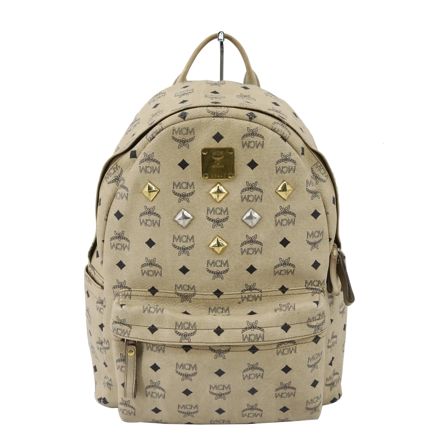 Beige Visetos Backpack