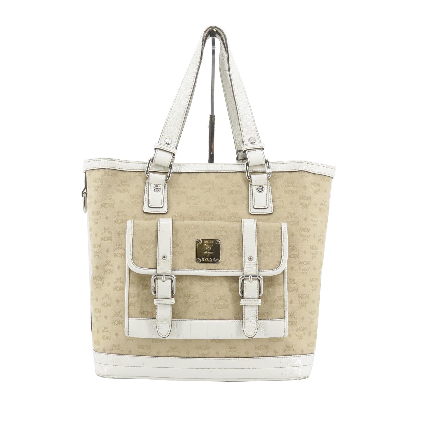 Beige Visetos Tote Bag