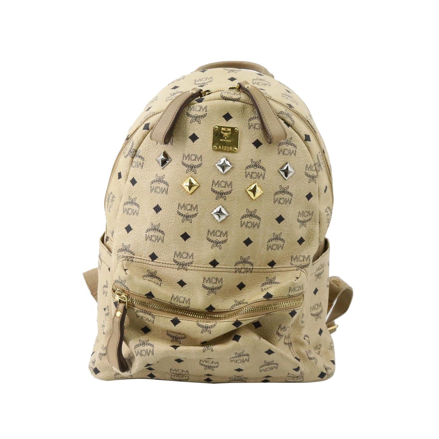 Beige Visetos Backpack