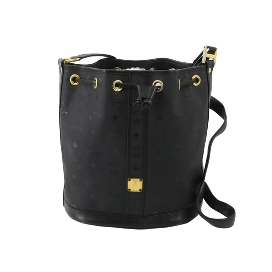 Black Visetos Shoulder Bag