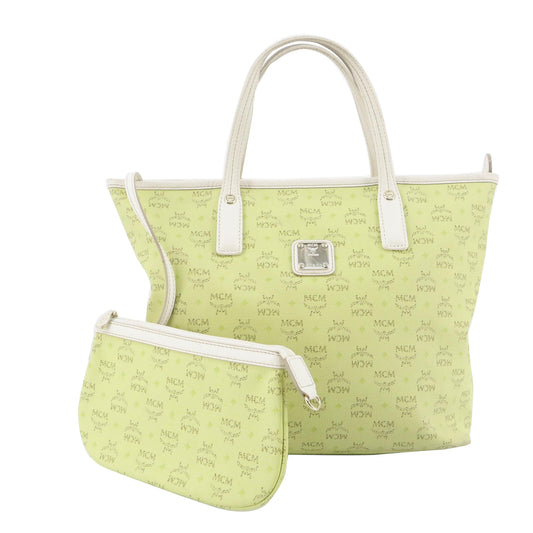 Green Visetos Shoulder Bag w/ Pouch