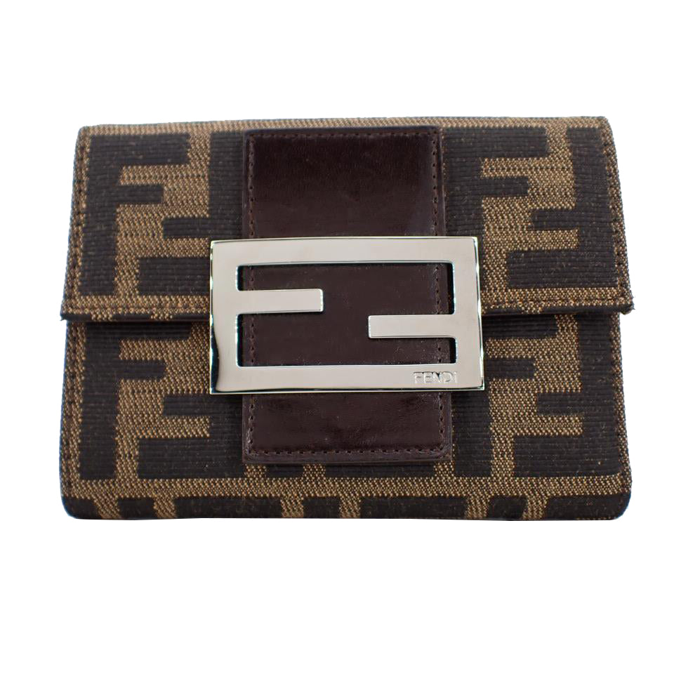 Brown Zucca Compact Wallet