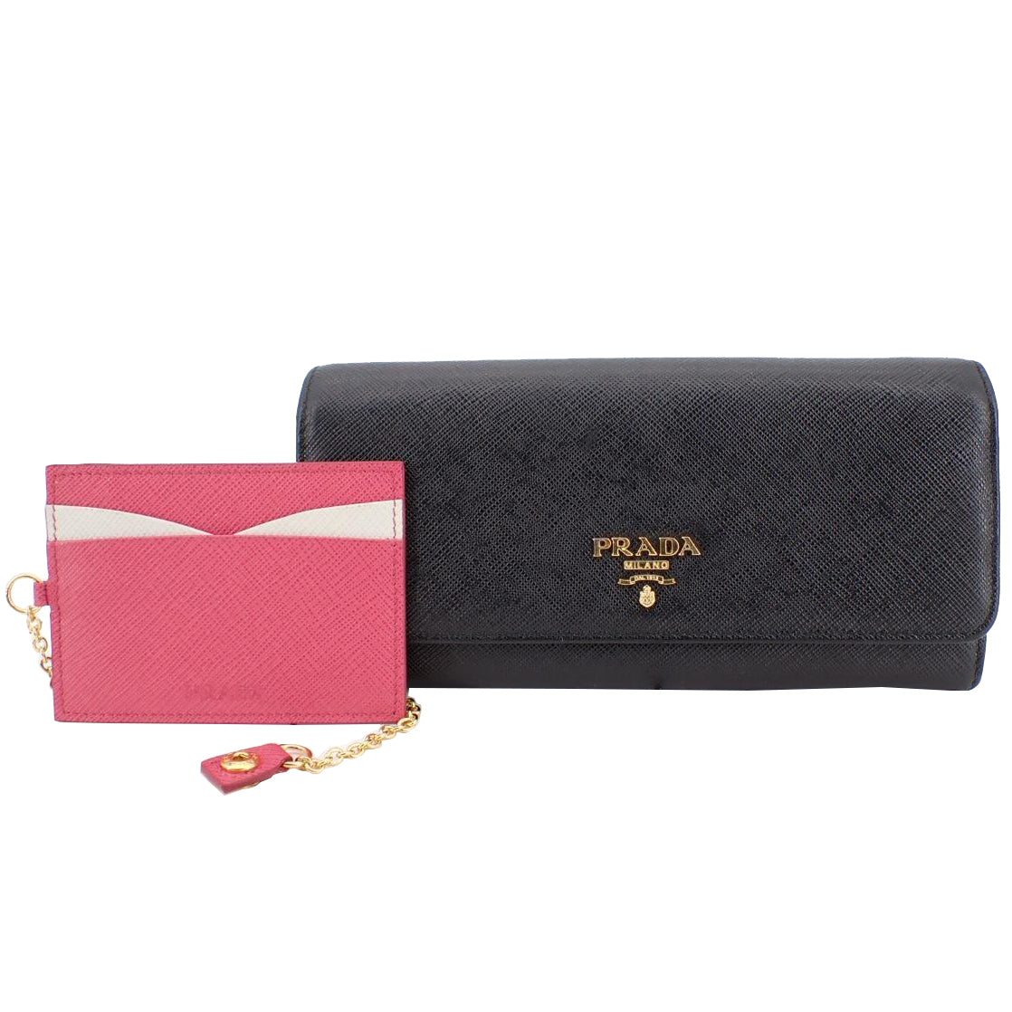 Black Saffiano Long Wallet