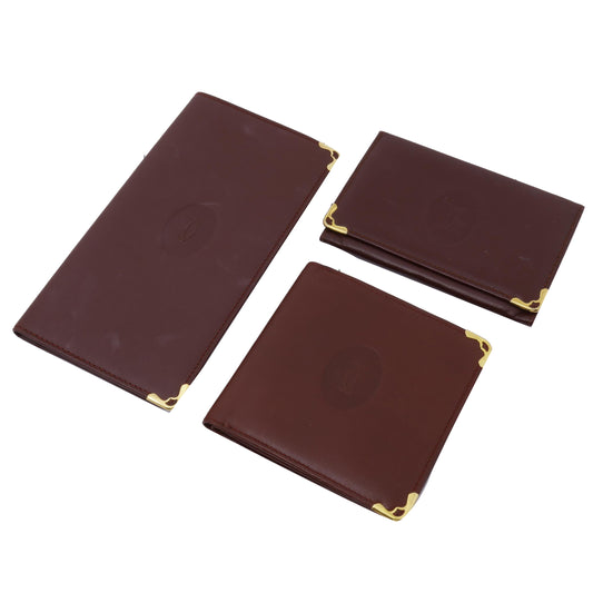 Bordeaux Set of 3 Wallets