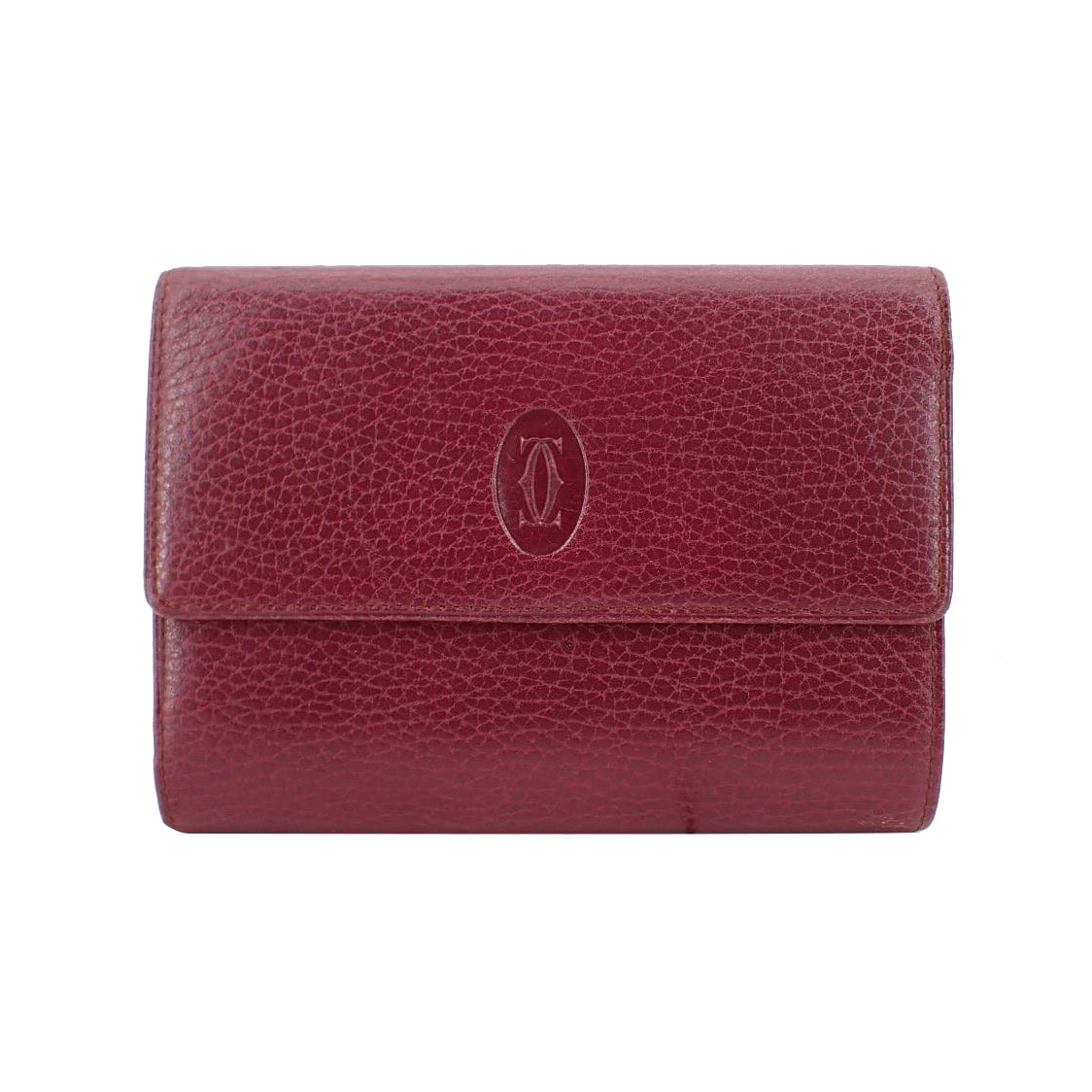 Bordeaux Leather Tri-Fold Wallet