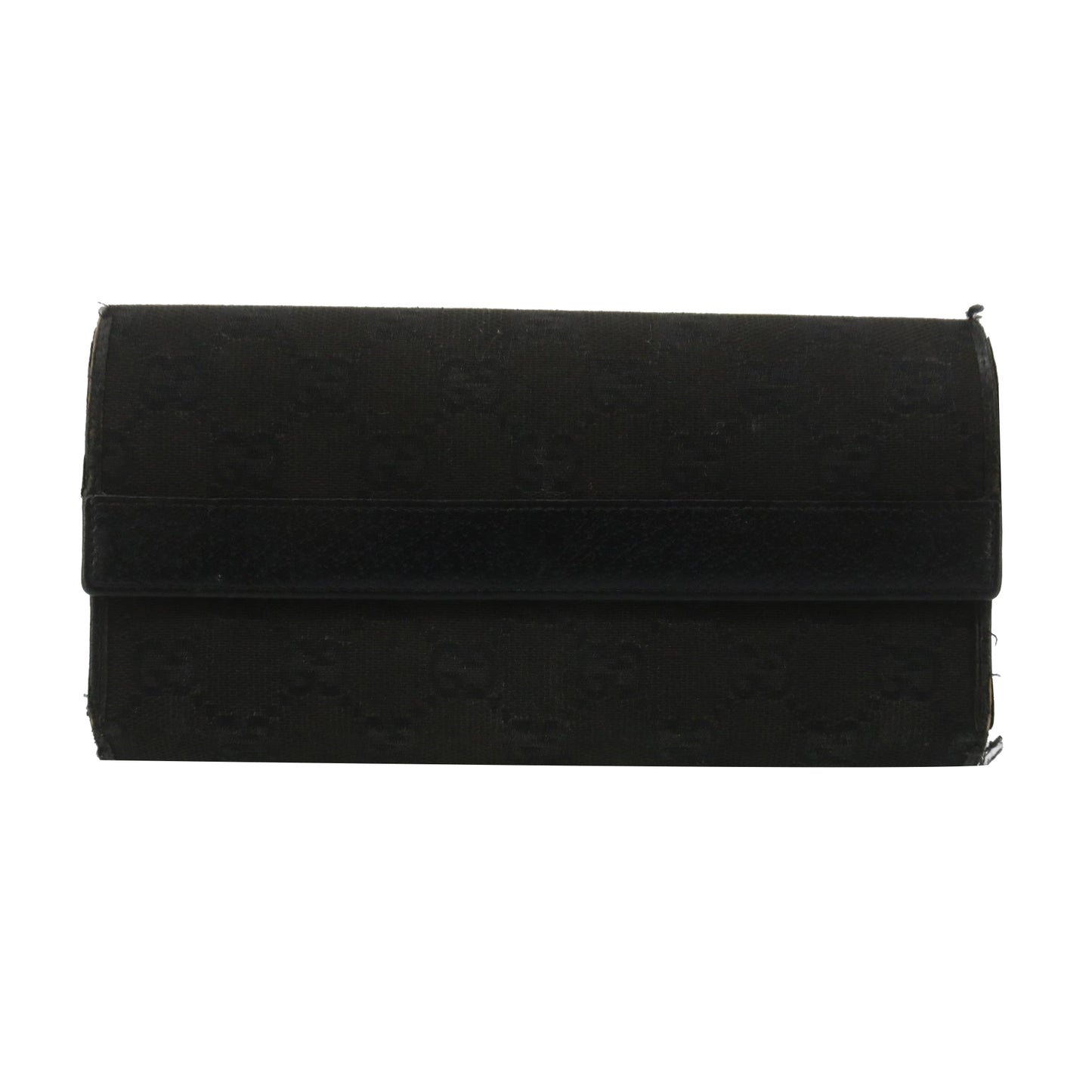 Black GG Canvas Long Wallet