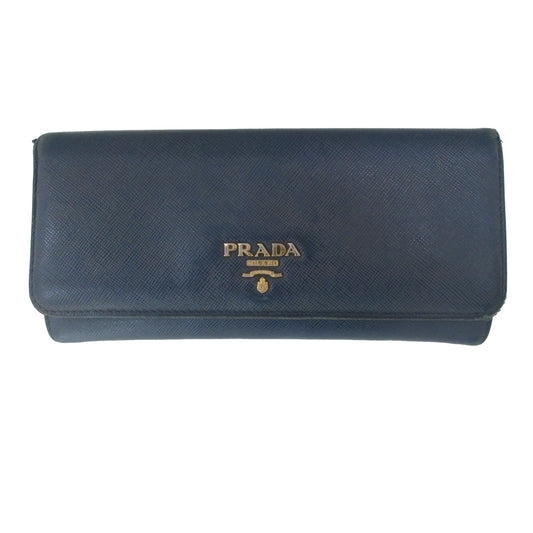 Blue Saffiano Long Wallet