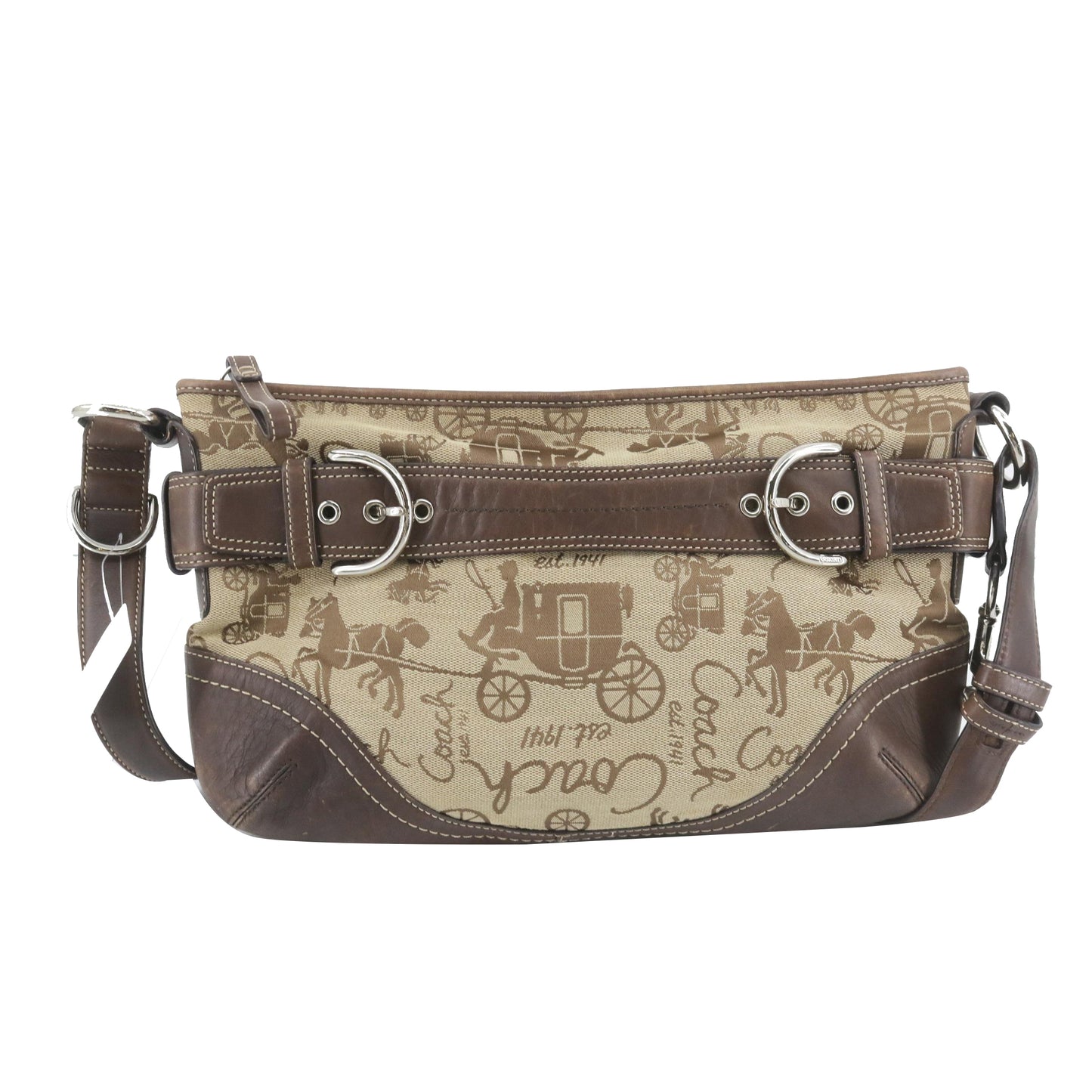 Brown Signature Shoulder Bag