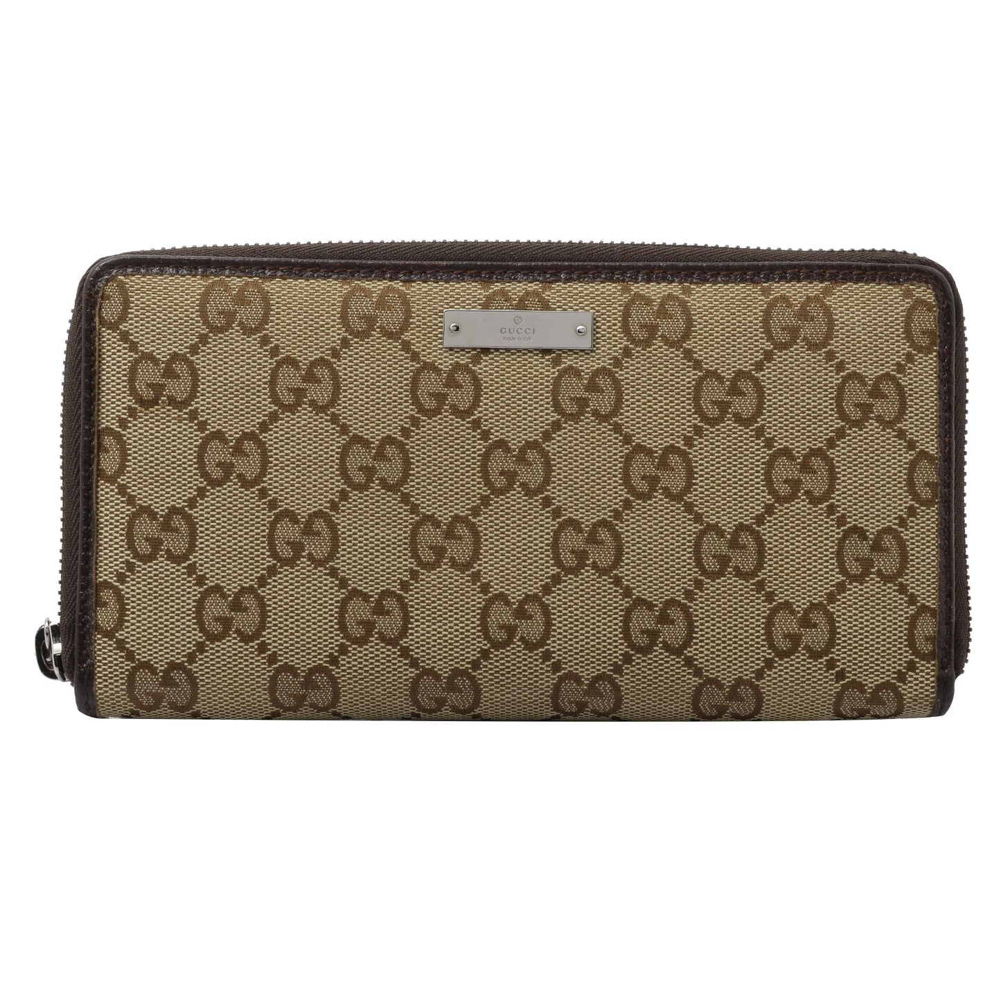 Brown GG Canvas Zippy Wallet