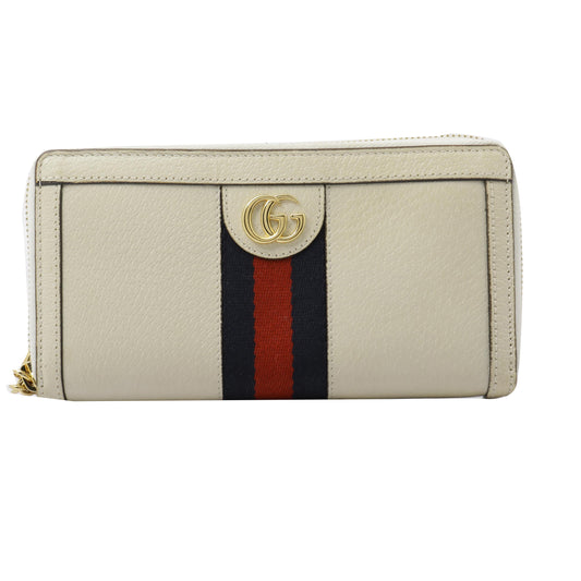 White Double GG Zippy Wallet