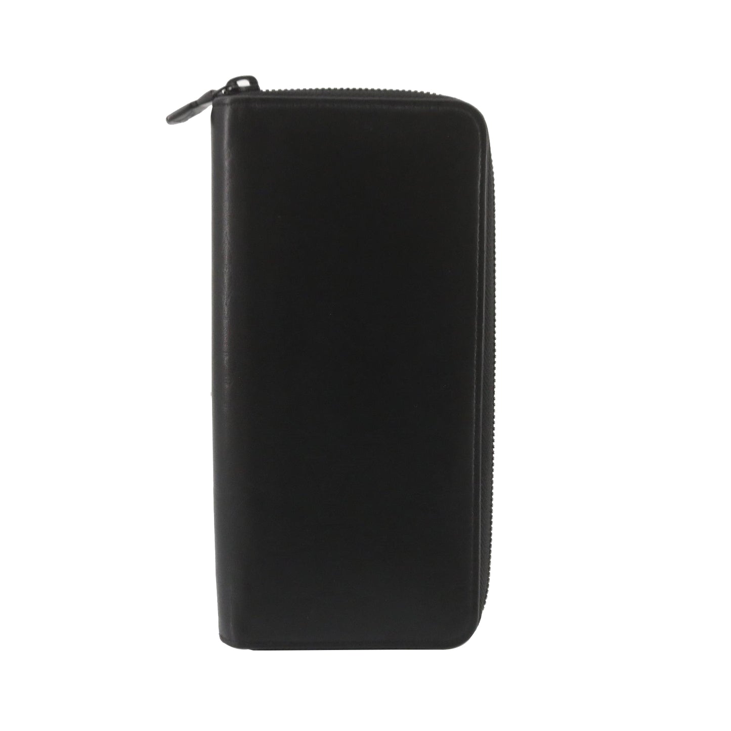 Black Vertical Zippy Wallet