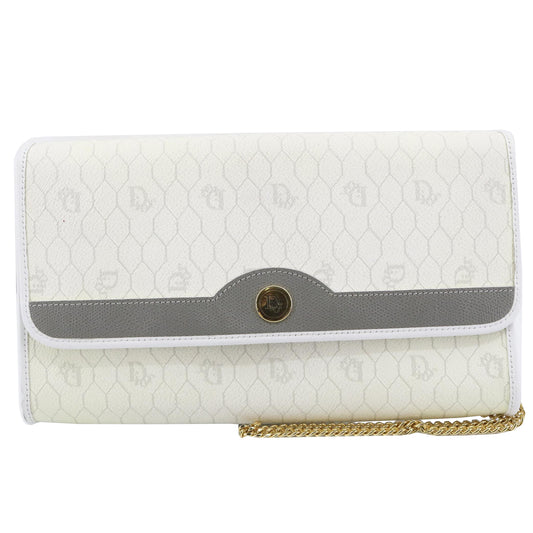 White Shoulder Bag w\ Chain