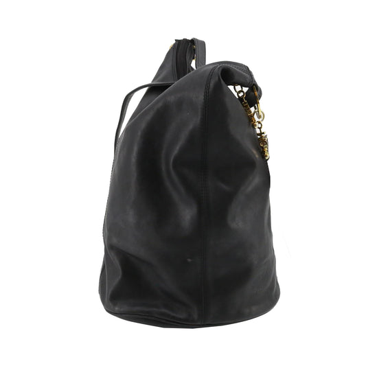 Black Leather Backpack