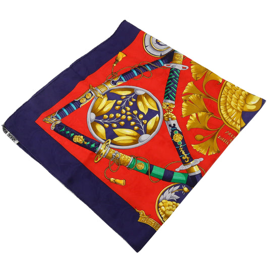 Navy Blue Silk Scarf