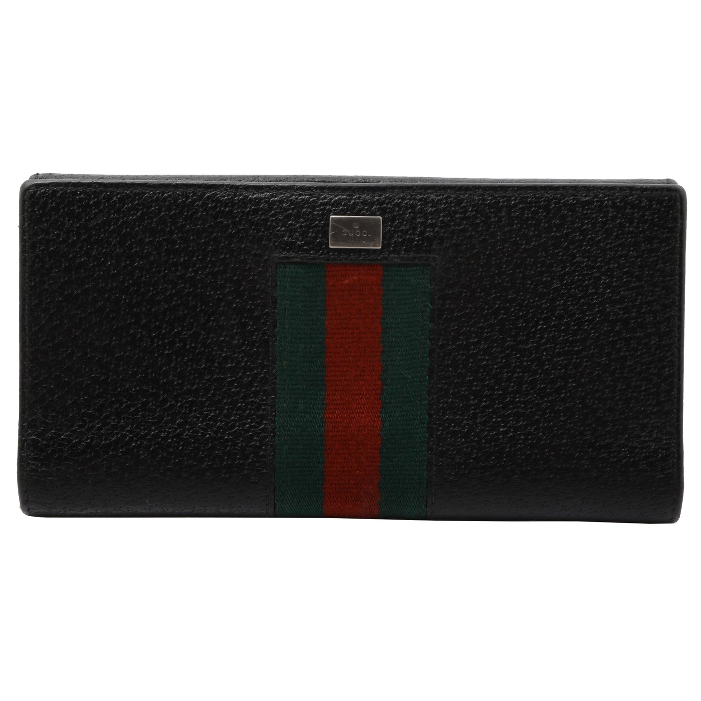 Black Shelly Line Long Wallet