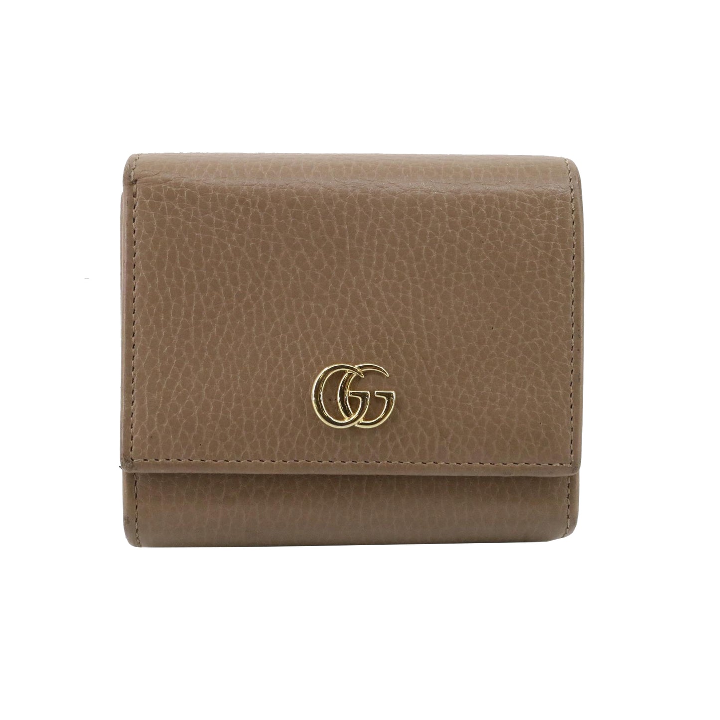 Beige GG Marmont Bi-Fold Wallet