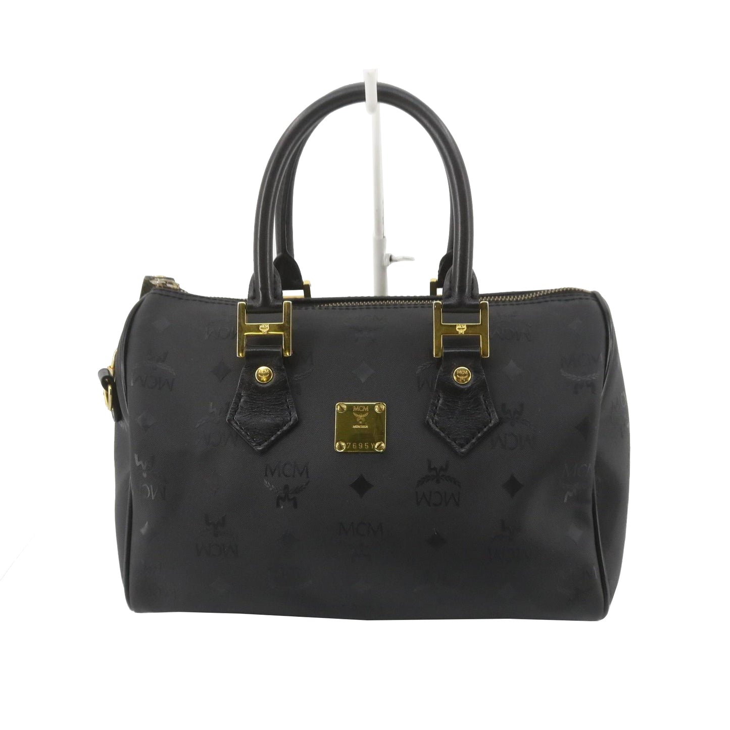 Black Visetos Boston Bag