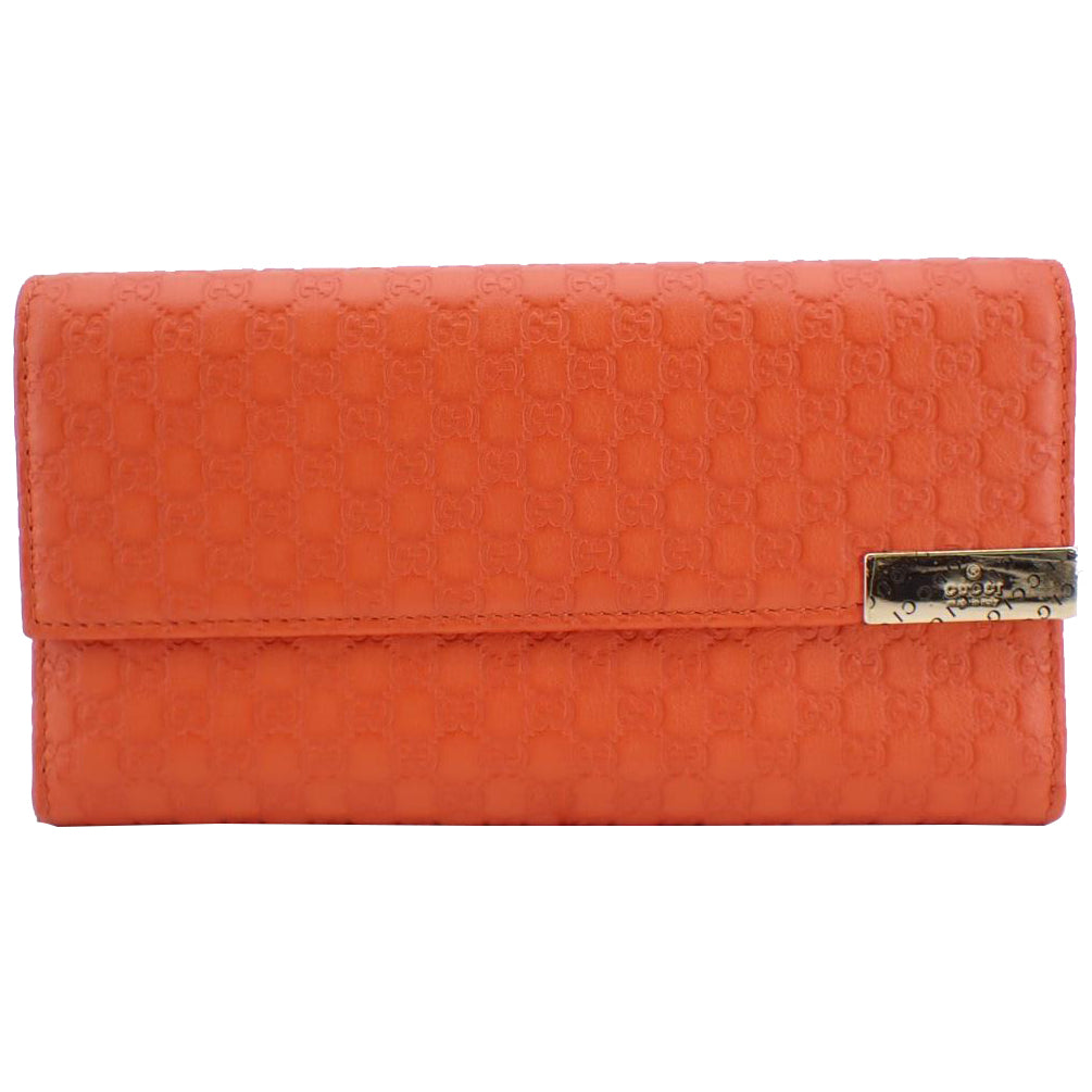 Orange Micro GG Long Wallet