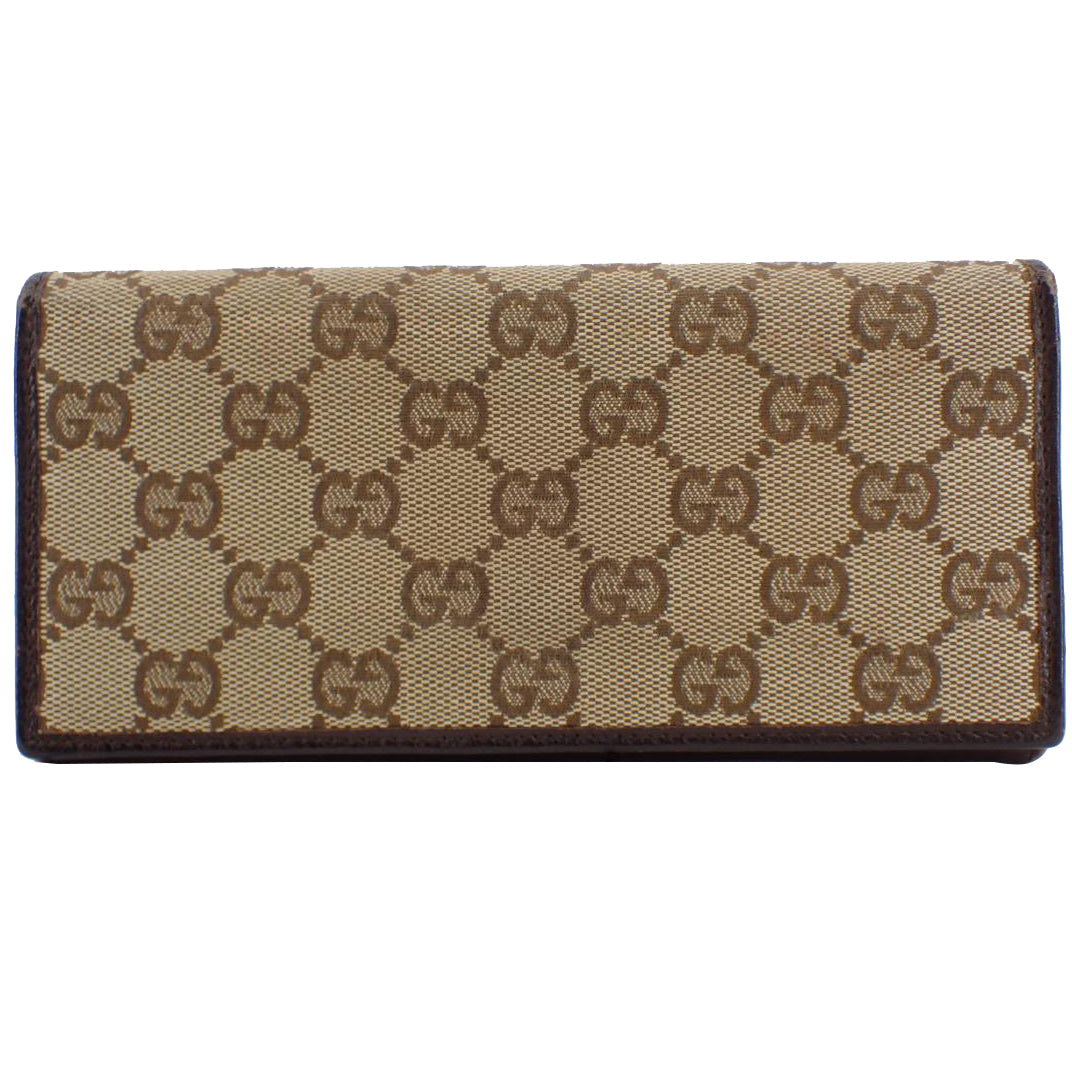 Brown GG Canvas Long Wallet