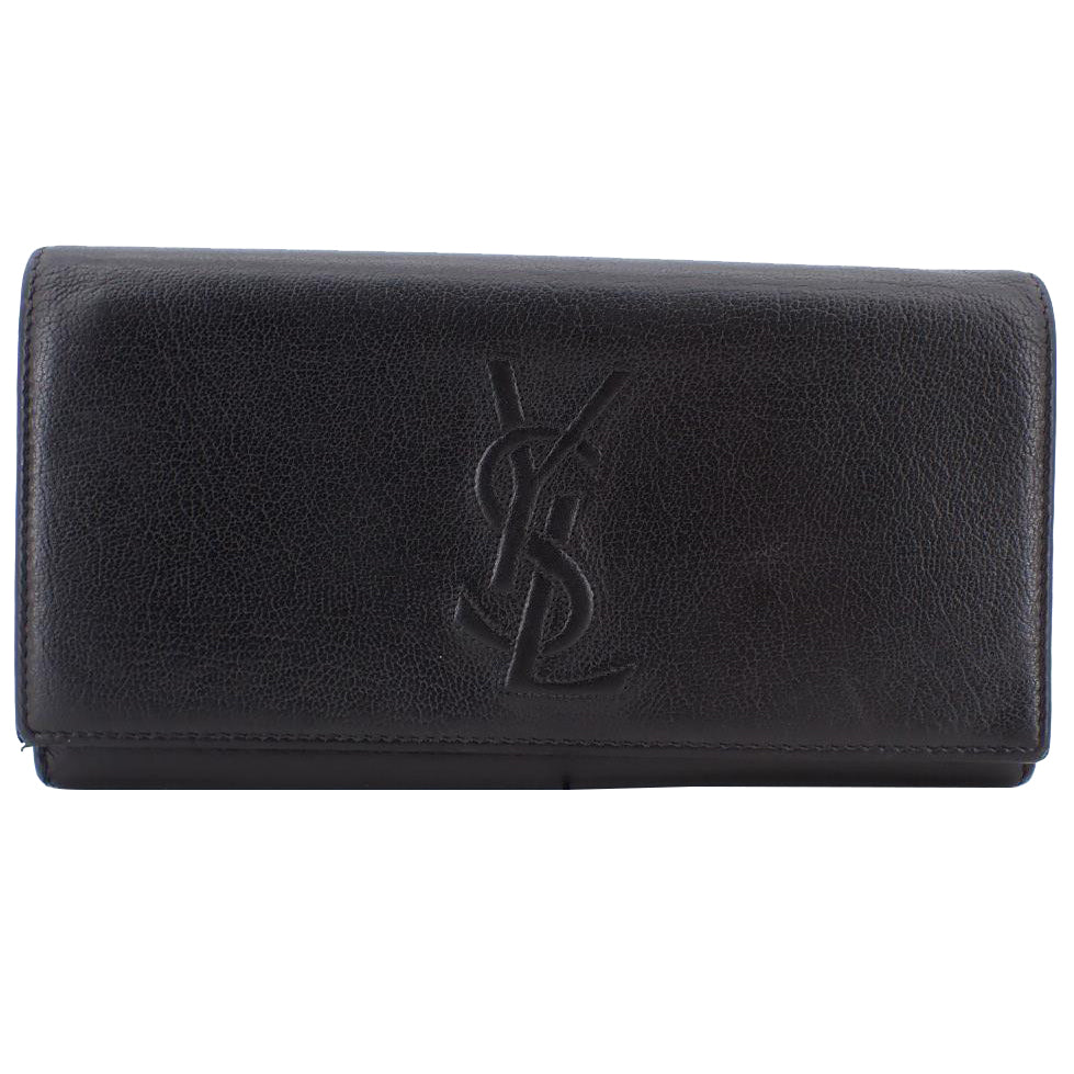 Black Leather Long Wallet