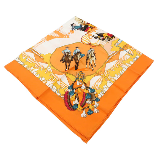 Orange Silk Scarf